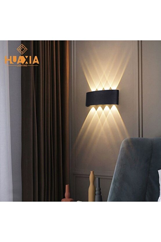 12 Watt Gün Işığı Dekoratif Işık Süzmeli Led Aplik, Modern Led Armatür, İç ve Dış Mekan Modern Aplik