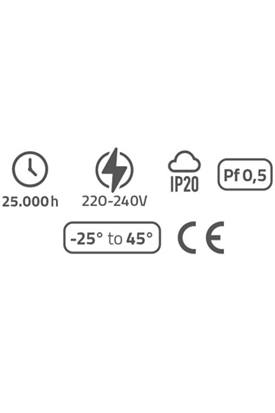 5 Watt Gün Işığı, ANTRASİT Kasa, Sensörsüz Merdiven, Basamak, Koridor, Antre Armatürü, Led Armatür