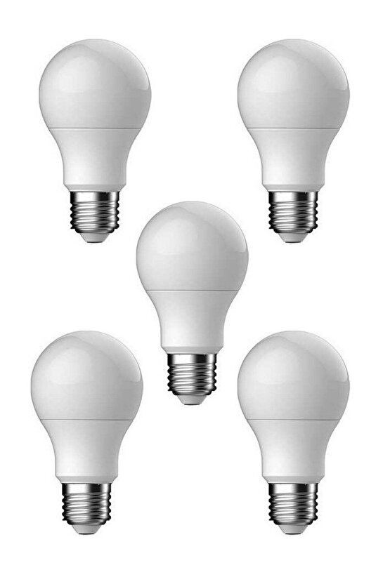 5 Adet 9 Watt E27 Duylu Led Ampul - Beyaz Işık- 5li Paket