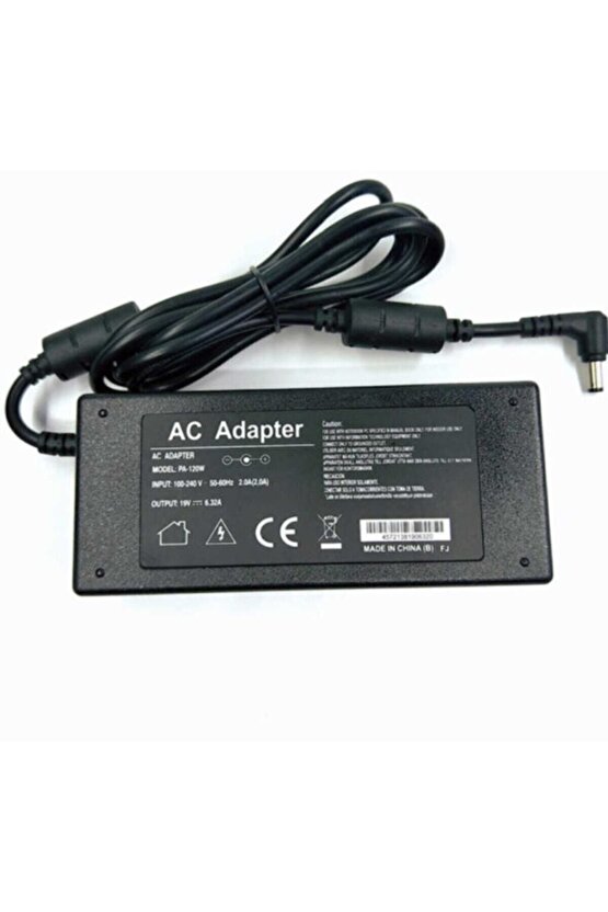 Asus Toshiba Uyumlu 19 Volt 6.32 Amper 19v 6.32a Laptop Notebook Şarj Cihazı Adaptör