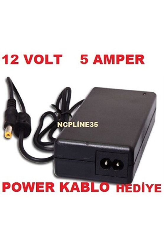 Lcd Led Mönitör Adaptörü 12 Volt 5 Amper 12v 5 Ah