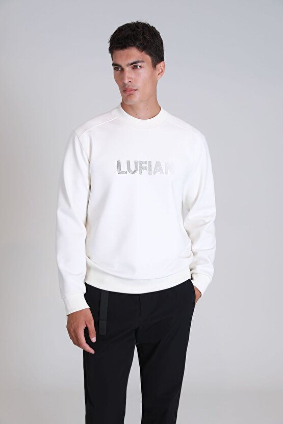 Luther Erkek Sweatshirt Kırık Beyaz