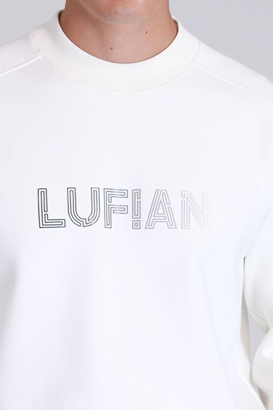 Luther Erkek Sweatshirt Kırık Beyaz