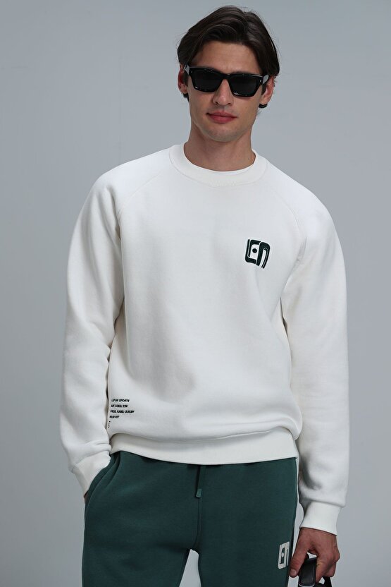 Owen Erkek Sweatshirt Kırık Beyaz