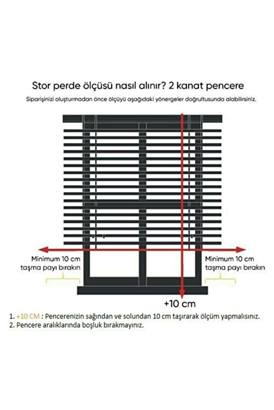 Stor Perde Ekru Renk Dilimli