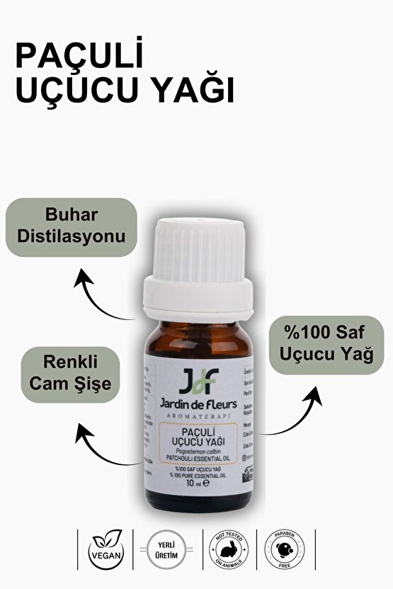 Paçuli (Patchouli) Uçucu Yağı 10 ml - %100 Saf Aromaterapi Yağı