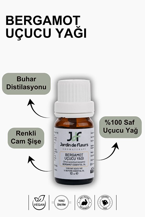 Bergamot Uçucu Yağı 10 ml - %100 Saf Aromaterapi Yağı