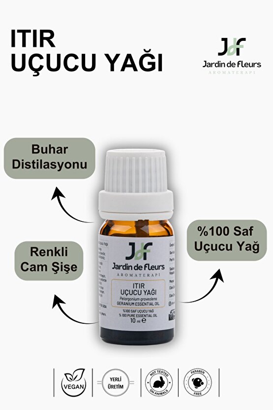 Itır (Geranium) Uçucu Yağı 10 ml - %100 Saf Aromaterapi Yağı