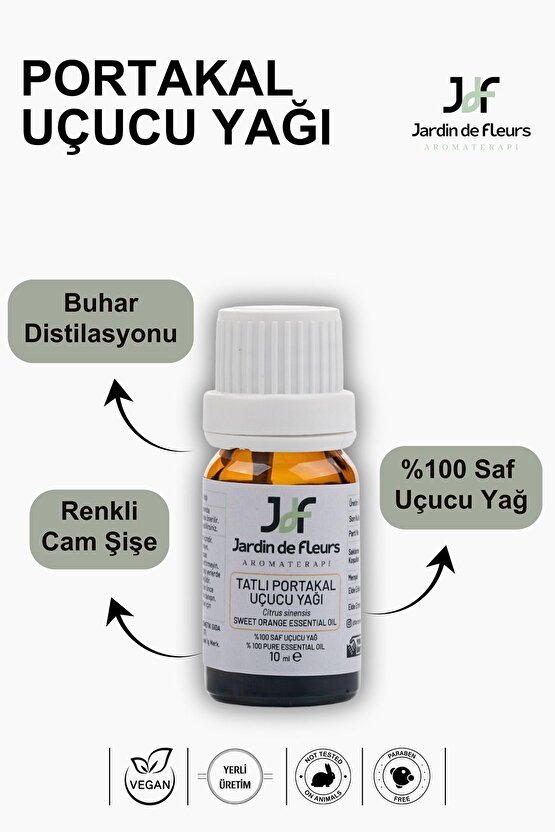 Tatlı Portakal (Sweet Orange) Uçucu Yağı 10 ml - %100 Saf Aromaterapi Yağı