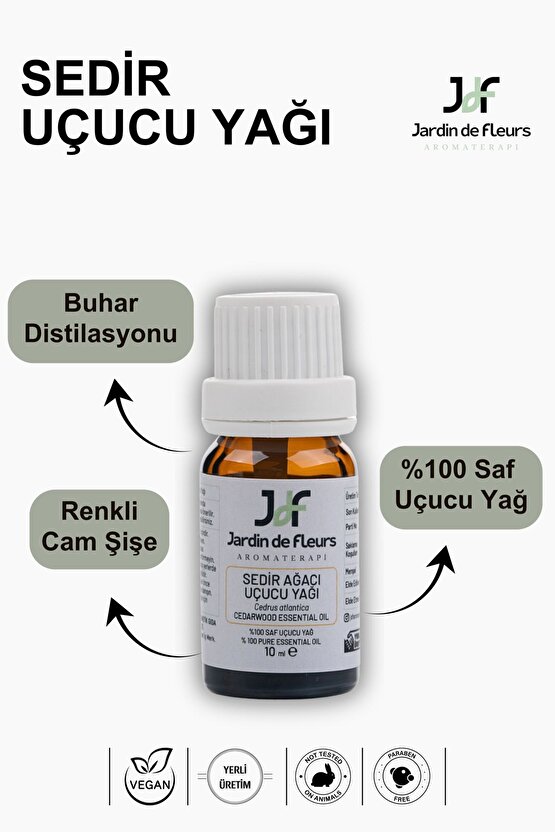 Sedir (Cedarwood) Uçucu Yağı 10 ml - %100 Saf Aromaterapi Yağı