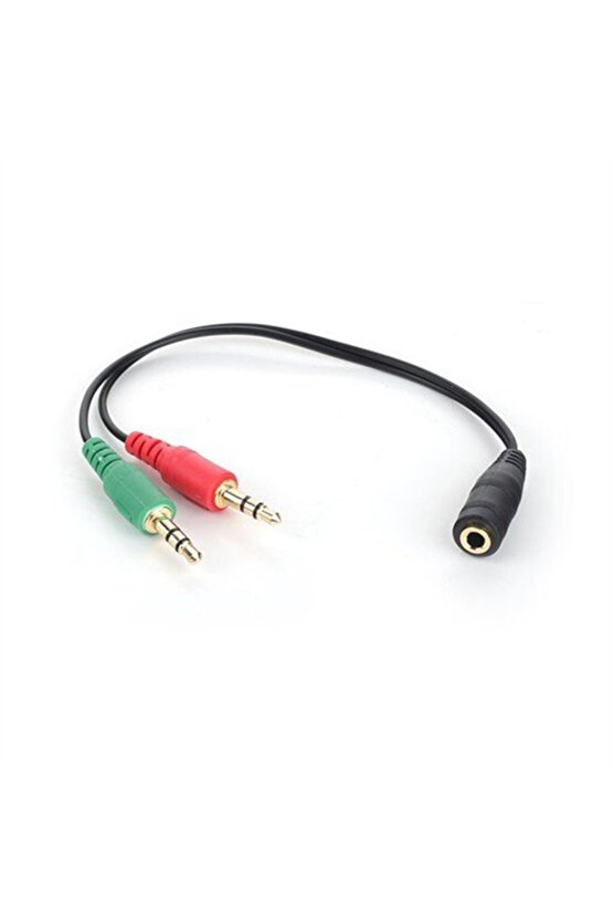 2x3.5mm Stereo Erkek - 3.5mm Stereo Dişi Y Kablo Dk-cb-auc02