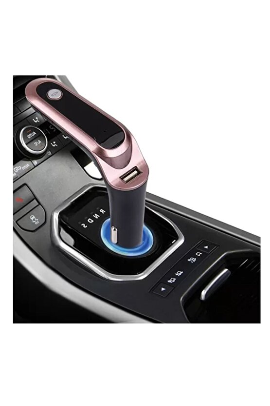 Car S7 Led Bluetooth Fm Transmitter Araç Kiti Usb Microsd