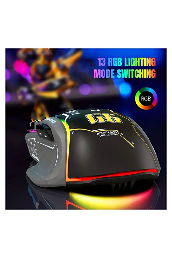 12 Rgb Arkadan Aydınlatmalı, Yüksek Hassasiyetli 12800 Dpı Ayarlanabilir, 10 Programlanabilir D