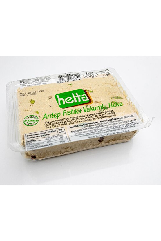 Antep Fıstıklı Vokumlu Helva 500 Gr,a Fıstıklı