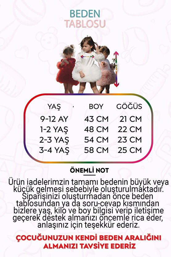 Kız Bebek Elbise Kız Çocuk Elbise Doğum Günü Parti Düğün Tütü Tüllü Uzun Kollu Astarlı Elbise