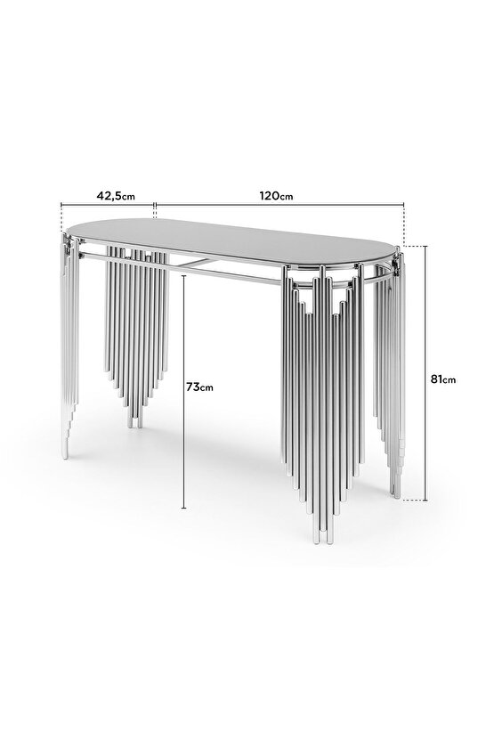 Aynalı Dresuar Takım Ultra Lak Kaplama Metal Dresuar Set Makyajlık Set 120cm Melek Sandalyeli