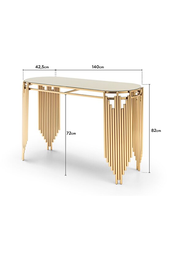 Aynalı Dresuar Takım Ultra Lak Kaplama Metal Dresuar Set Makyajlık Set 140 Cm