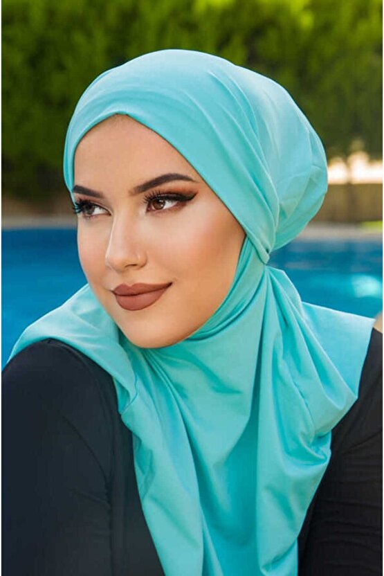 Mint Hijab Havuz ve Deniz Bonesi