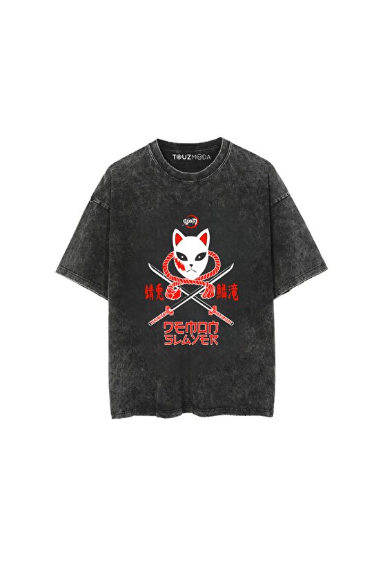 Anime Demon Slayer Baskılı Unisex Oversize  T-Shirt