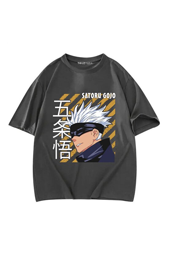 Anime Jujutsu Kaisen Satoru Gojo Baskılı Unisex Oversize  T-Shirt