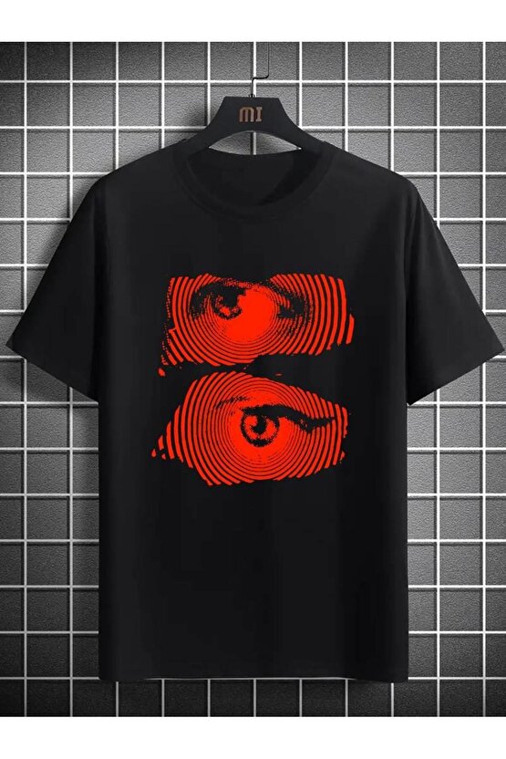 Red Eye Baskılı Oversize T-shirt