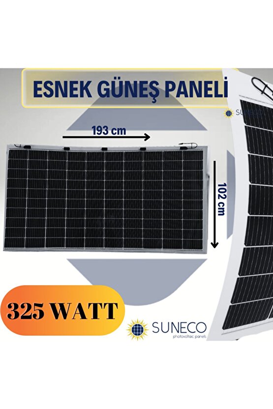 325 Watt Yarı Esnek Güneş Paneli Half Cut Monokristal Solar Güneş Paneli volt Karavan 205w