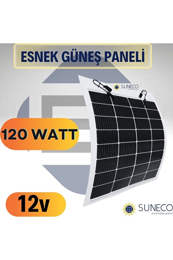 120 Watt Yarı Esnek Güneş Paneli Half Cut Monokristal Solar Güneş Paneli 12volt Karavan