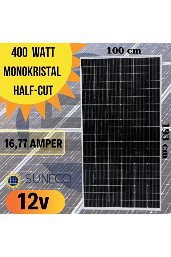 400 410 Watt A Kalite Half Cut Monokristal Solar Güneş Paneli 12volt Karavan 205w 230 W 280