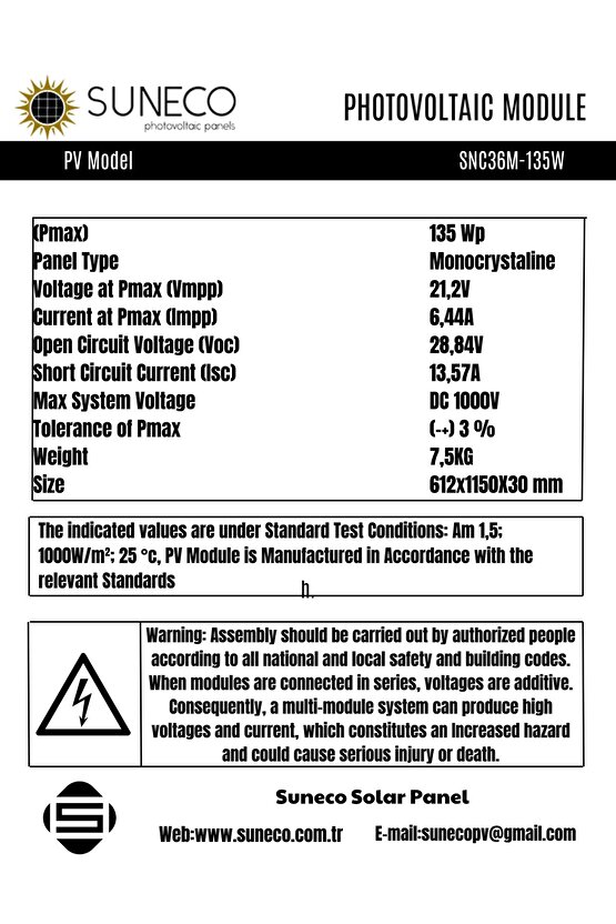 135w 150w Half-cut Watt Monokristal Solar Güneş Paneli A Sınıf 12volt