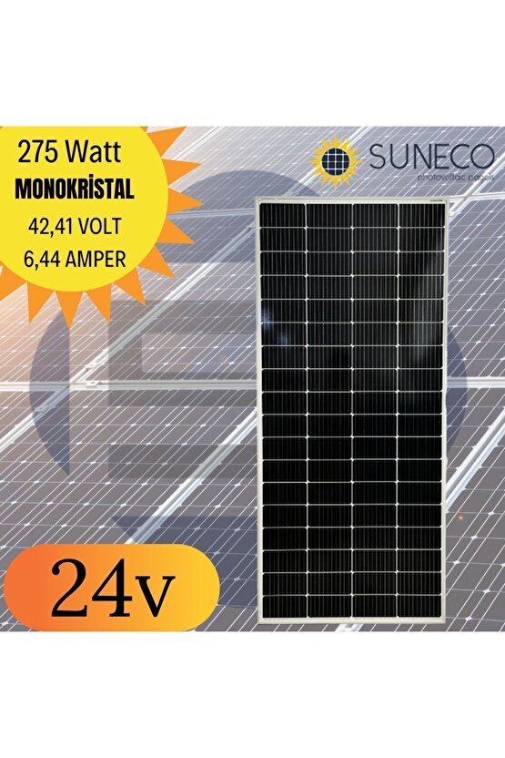 275 Watt B Kalite Half-cut Monokristal Solar Güneş Paneli 24volt 205w 230 W 280 W 285 W