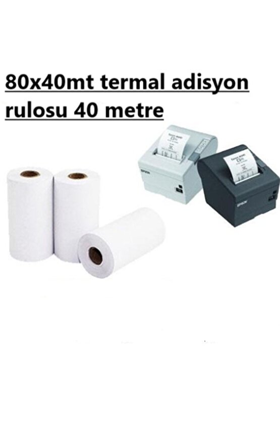 80 Mm X 40 Mt Termal Rulo, Tekno, Adisyon Fişi