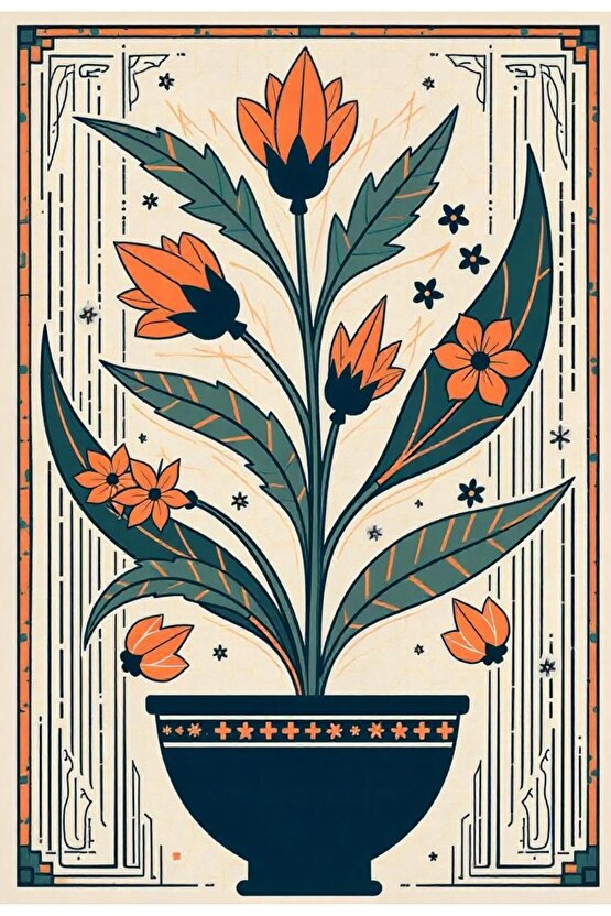 Matisse - Boho - Art Deco - Soyut - Doğa ( 3 lü Çerçevesiz ) Poster - Afiş - Tablo KR2C00021