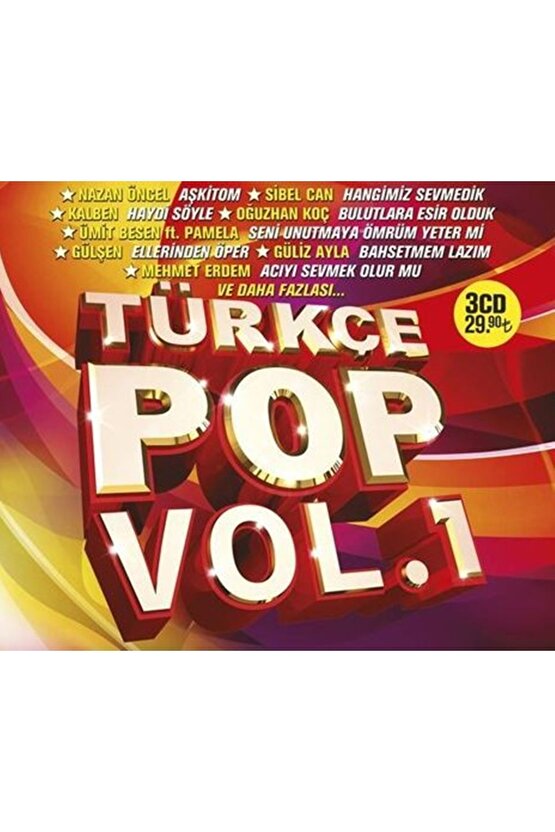 Türkçe Pop Hit ( Vol. 1 - 2017 ) 3 CD Box Set