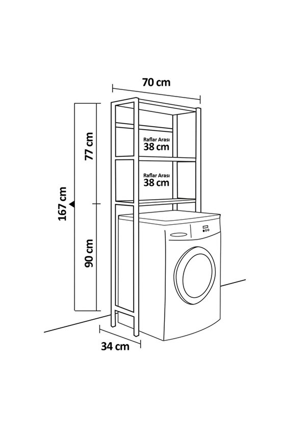 Banyo Çamaşır Makinesi Dolabı