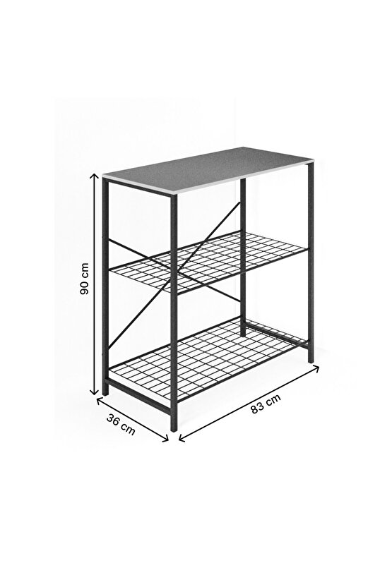 Çok Amaçlı Mutfak Rafı Bangosu Masa Geniş