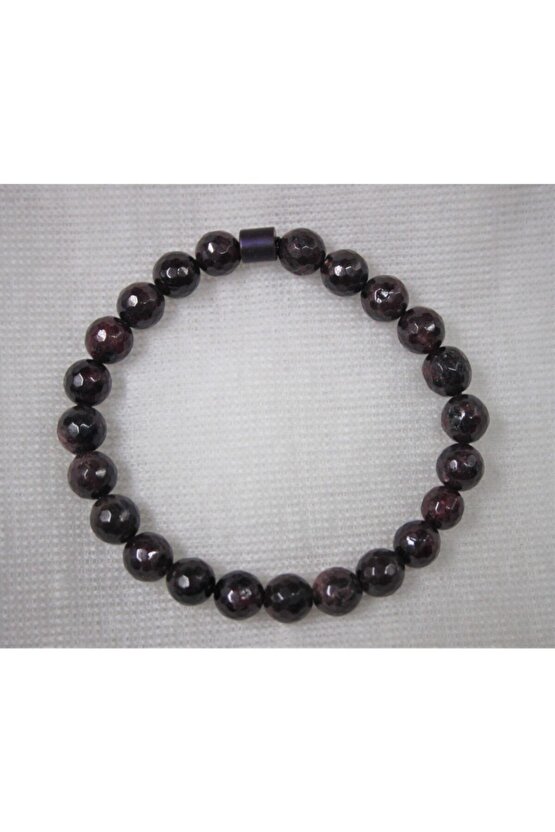 8 Mm Doğaltaş Garnet (lal) Bileklik