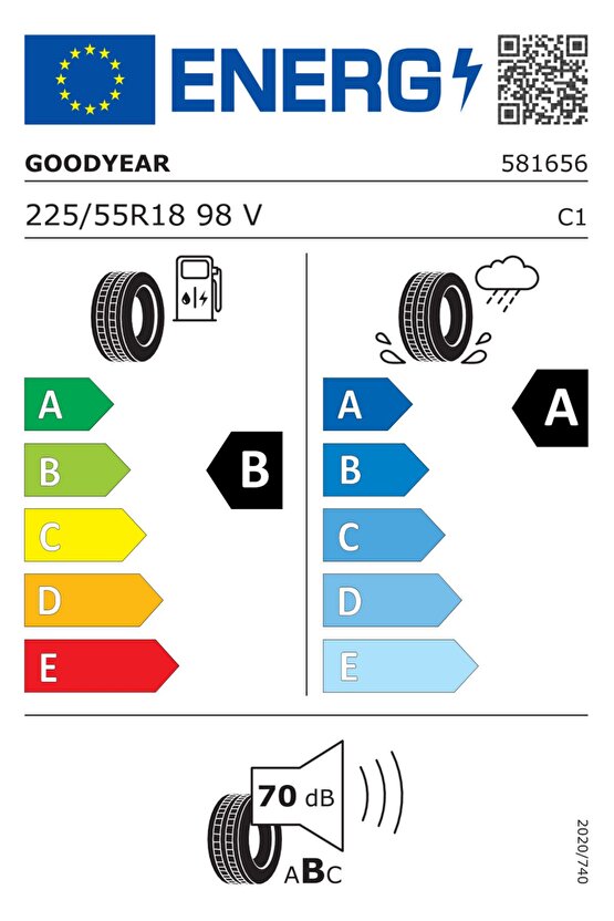 22555 R18 98v Efficientgrip 2 Suv Otomobil Yaz Lastiği ( Yıl: 2024 )