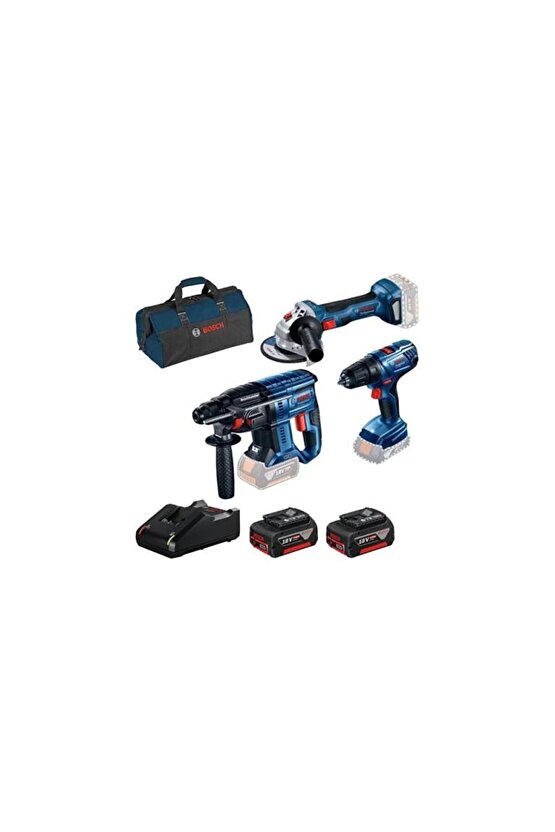 Gbh 180lı Gws 180lı Gsr 180lı 2x4.0ah Gal 18v-40 Rafbag Profesyonel Set