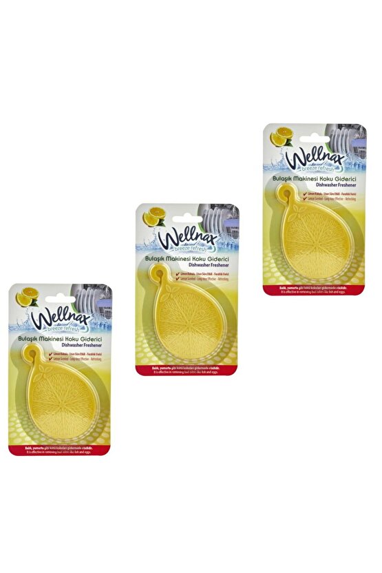 Bulaşık Makinası Koku Giderici Limon Esintisi Kokulu X3