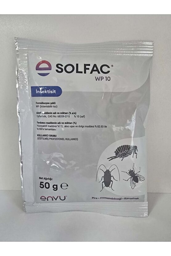 Solfac Wp 10 Toz Haşere Öldürücü | 50 gram