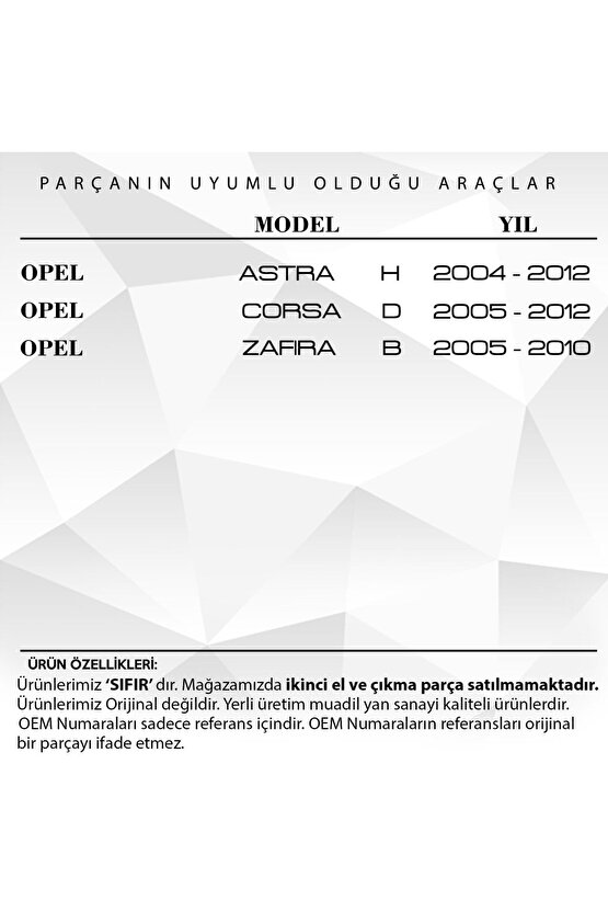 Opel Astra H, Corsa D, Zafira B Için 5 Ileri Vites Topuzu-siyah