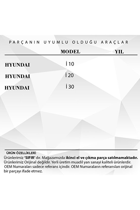 Kia, Hyundai I30 I20 I10 Için Yan Ayna Tamir Dişlisi- 30 Diş