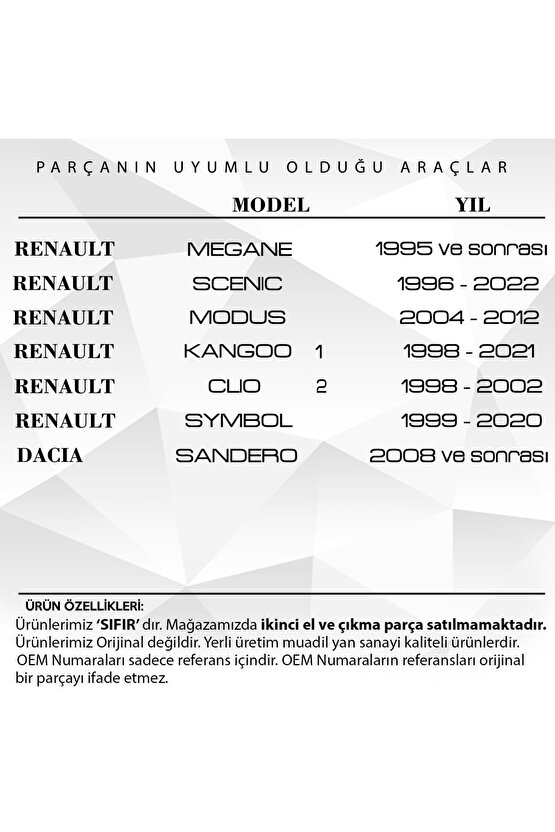 Renault Megane, Clio2,kangoo,dacia Sandero Için Motor Yağ Çubuğu