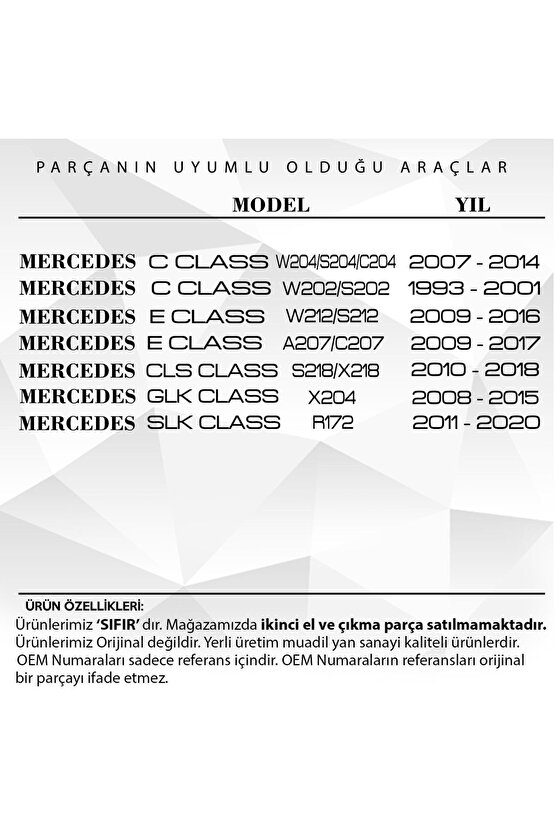 Mercedes W204, W212, X204 Için Menü Joystick Parçası