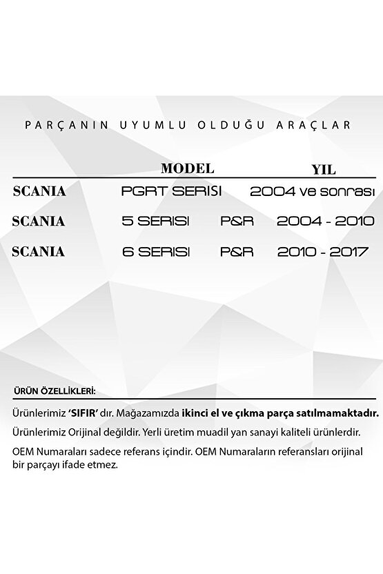 Scania Için Kapı Iç Açma Teli