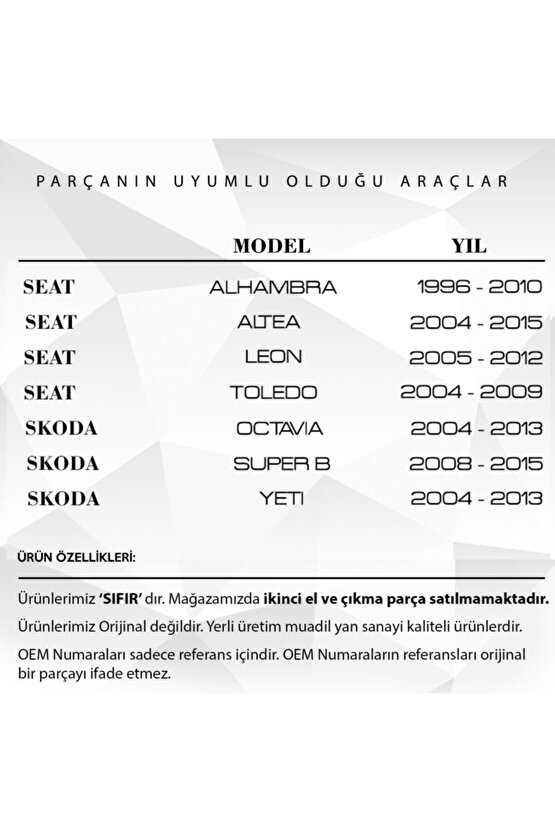 Seat Leon, Skoda Octavia, Super B Için Su Borusu T Dağıtıcı