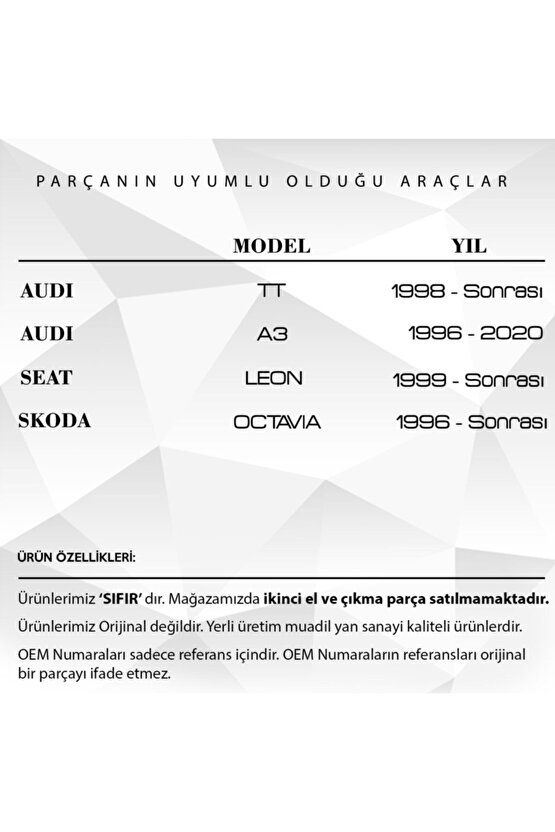 Volkswagen, Audi Ve Seat Için Radyatör Alt Plastiği-1k0121367f