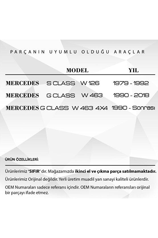 Mercedes S Class W126 G Class W463 Için Sunroof Ayak Tamir Seti Sağ ve Sol