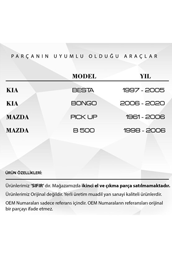 Kia Besta,bongo,mazda Pick-up,b2500 Için Debriyaj-fren Pedal Lastiği 2 Adet