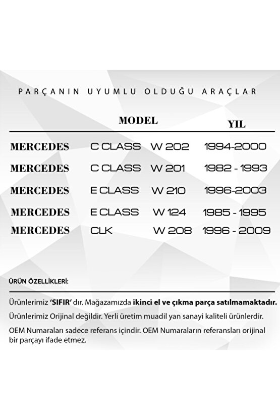 Mercedes Clk W208, E Class, C Class Için Ön Koltuk Ayar Kolu